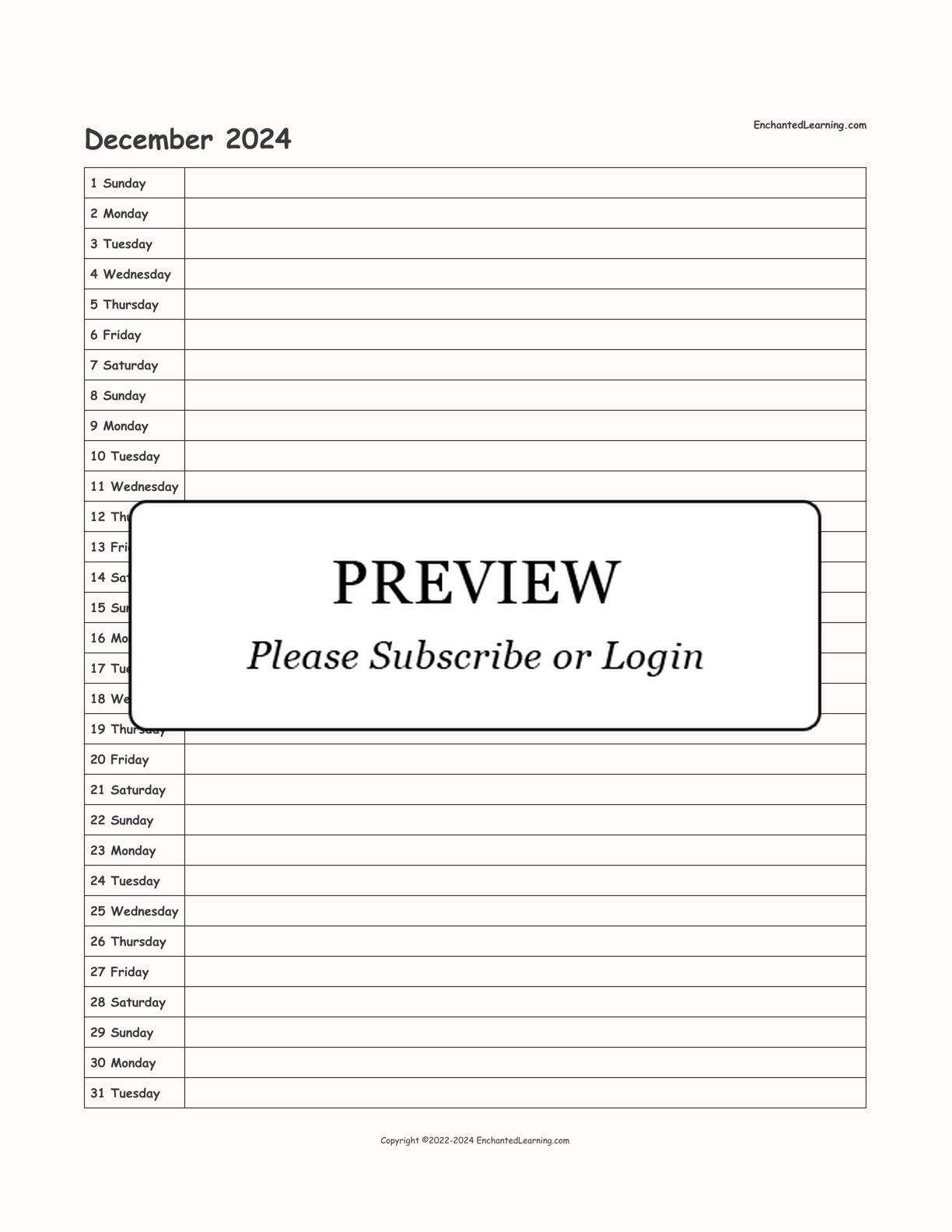 2024-2025 School-Year Scheduling Calendar interactive printout page 6