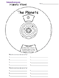 Planets Word Wheel