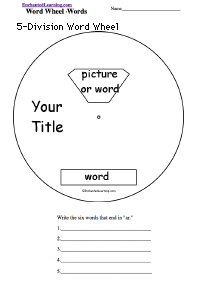 Phonics Word Wheel Templates
